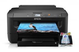 Принтер Epson Workforce WF-7110 с СНПЧ и чернилами (Уценка)