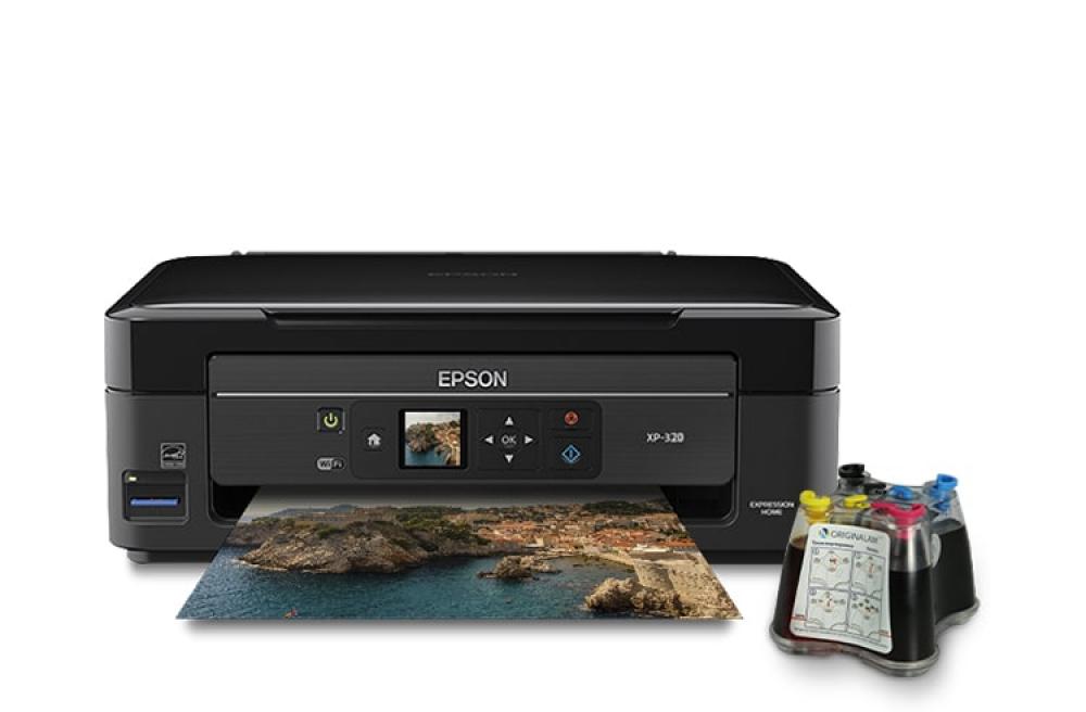 изображение МФУ Epson Expression Home XP-320 с СНПЧ и чернилами - изображение 1