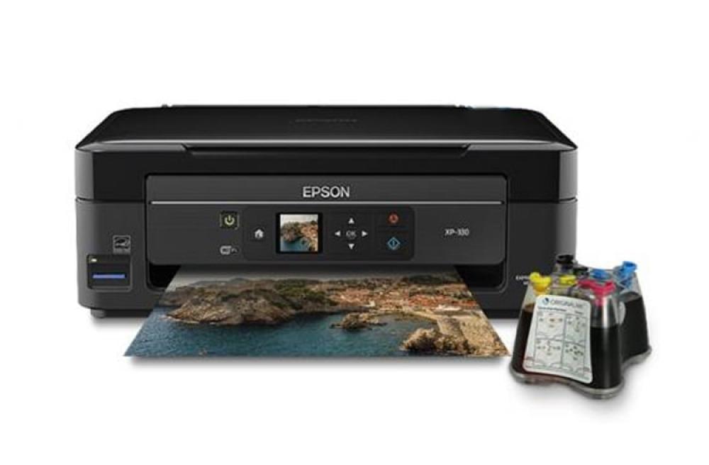 изображение МФУ Epson Expression Home XP-330 с СНПЧ и чернилами - изображение 1