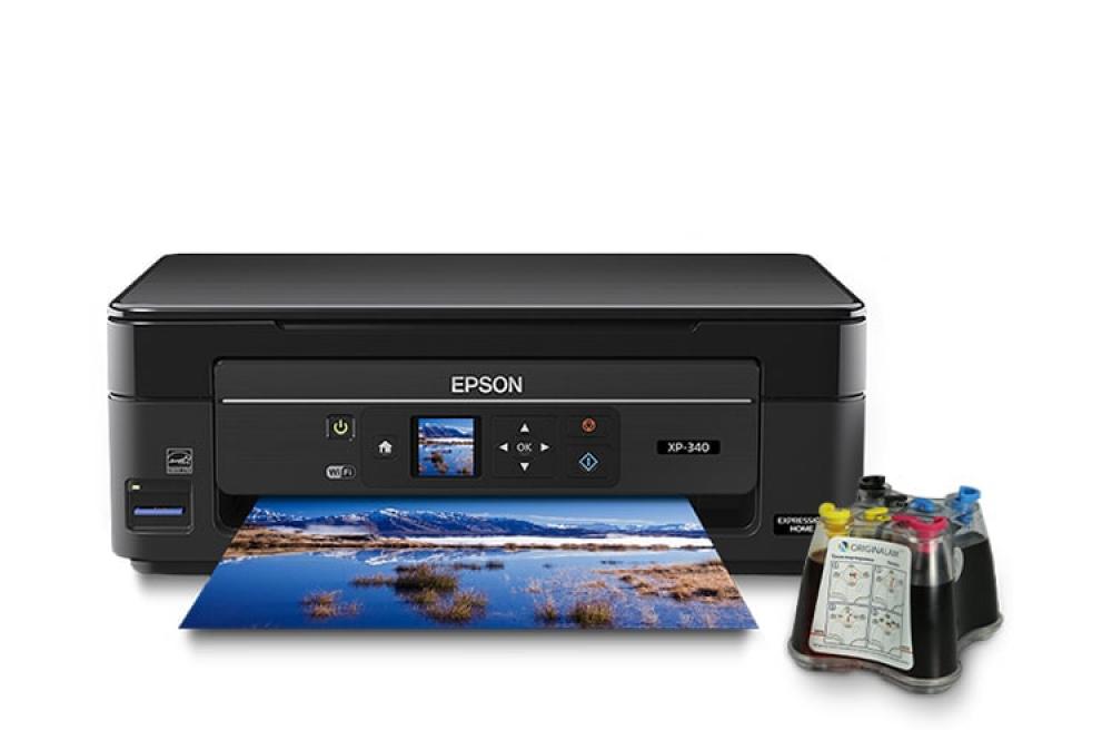 изображение МФУ Epson Expression Home XP-340 с СНПЧ и чернилами - изображение 1