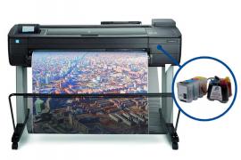 Плоттер HP Designjet T730 36" с СНПЧ и чернилами