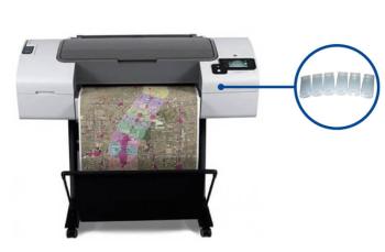 Плоттер HP DesignJet T790 PostScript с ПЗК и чернилами