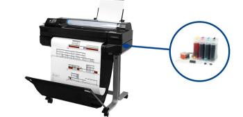 Плоттер HP Designjet T520 24" Refurbished с СНПЧ и чернилами