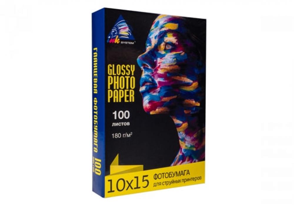 изображение Глянцевая фотобумага INKSYSTEM Glossy Photo Paper 180g, 10x15, 100 листов - изображение 1