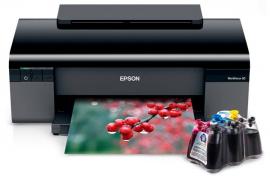 Принтер Epson Workforce 30 с СНПЧ и чернилами