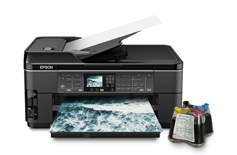 изображение МФУ Epson WorkForce WF-7510 с СНПЧ и чернилами - изображение 1
