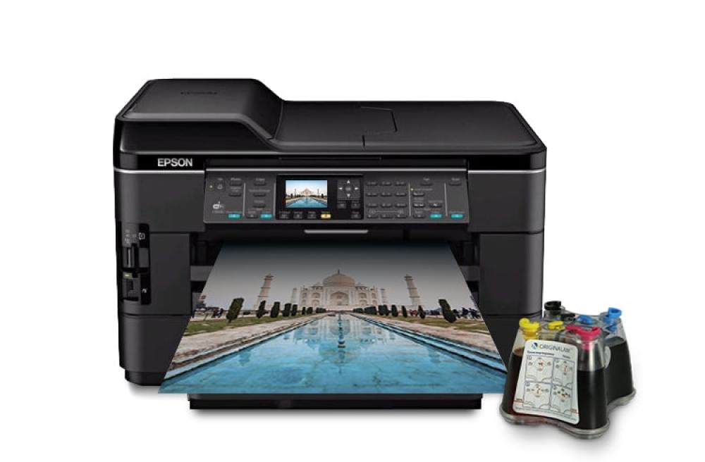 изображение МФУ Epson WorkForce WF-7520 с СНПЧ и чернилами - изображение 1
