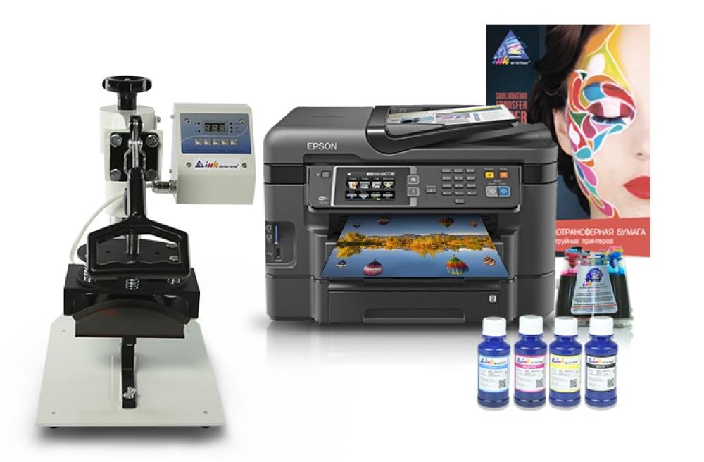 изображение Кепочный термопресс INKSYSTEM B-01 и МФУ Epson WF-3640DTWF с набором для сублимационной печати - изображение 1
