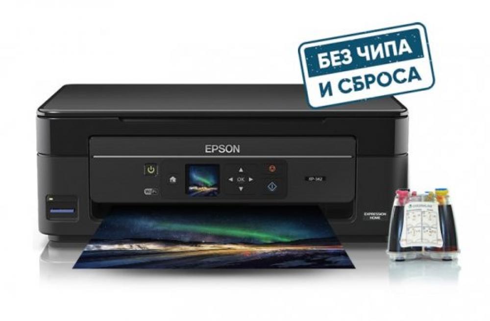 изображение МФУ Epson Expression Home XP-342 с СНПЧ и сублимационными чернилами - изображение 1