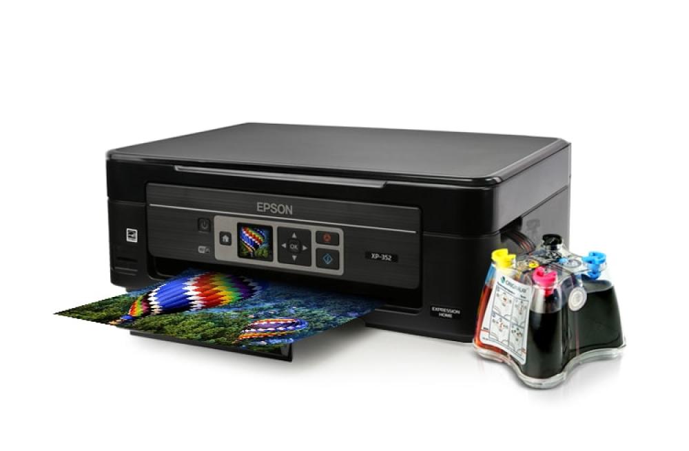 изображение МФУ Epson Expression Home XP-352 с СНПЧ и чернилами - изображение 2
