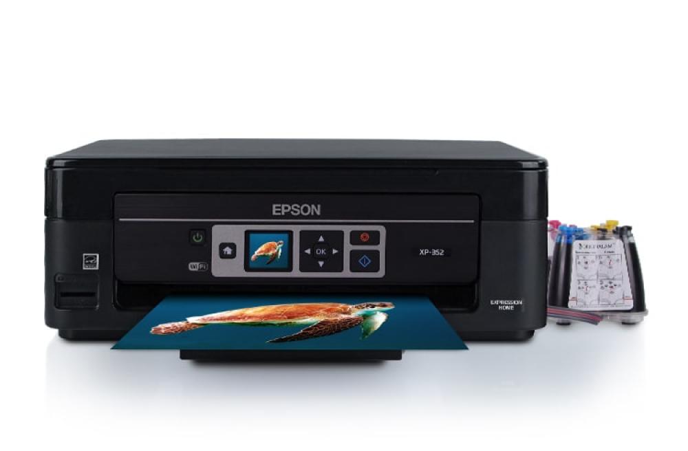 изображение МФУ Epson Expression Home XP-352 с СНПЧ и чернилами - изображение 1