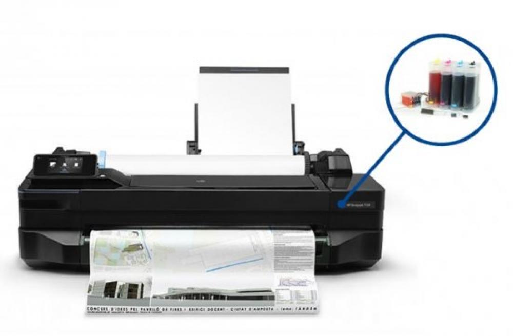 изображение Плоттер HP Designjet T520 36" (без стенда) с СНПЧ и чернилами - изображение 1