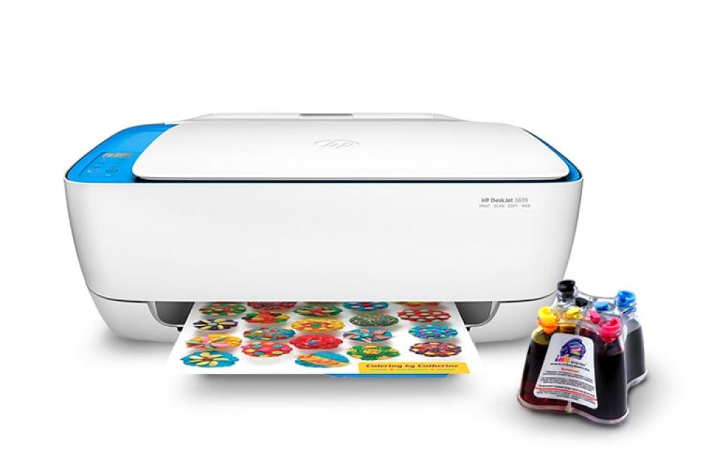 изображение МФУ HP DeskJet 3639 с СНПЧ и чернилами - изображение 1