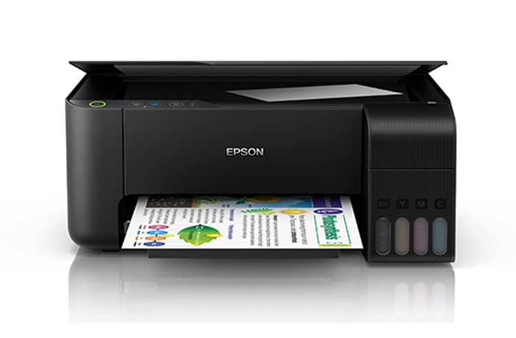 изображение МФУ Epson L3110 с оригинальной СНПЧ и чернилами