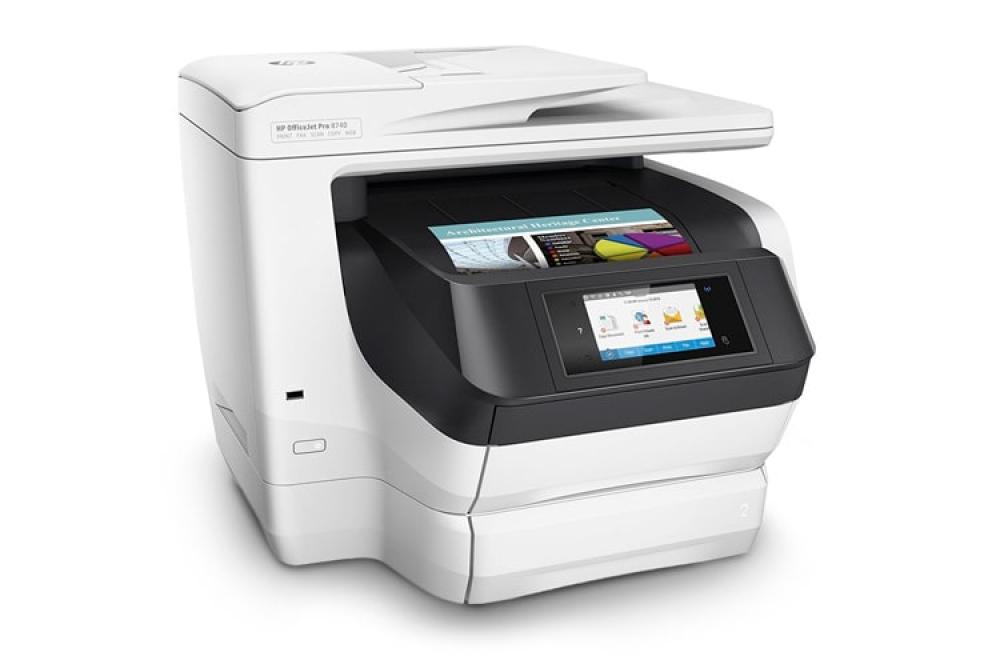изображение МФУ HP OfficeJet Pro 8740 с ПЗК и чернилами - изображение 1