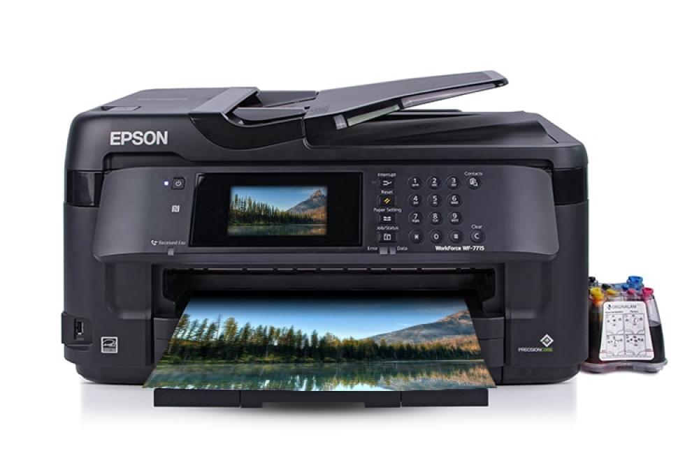 изображение МФУ Epson WF-7715 с СНПЧ ORIGINALAM.NET и чернилами - изображение 1