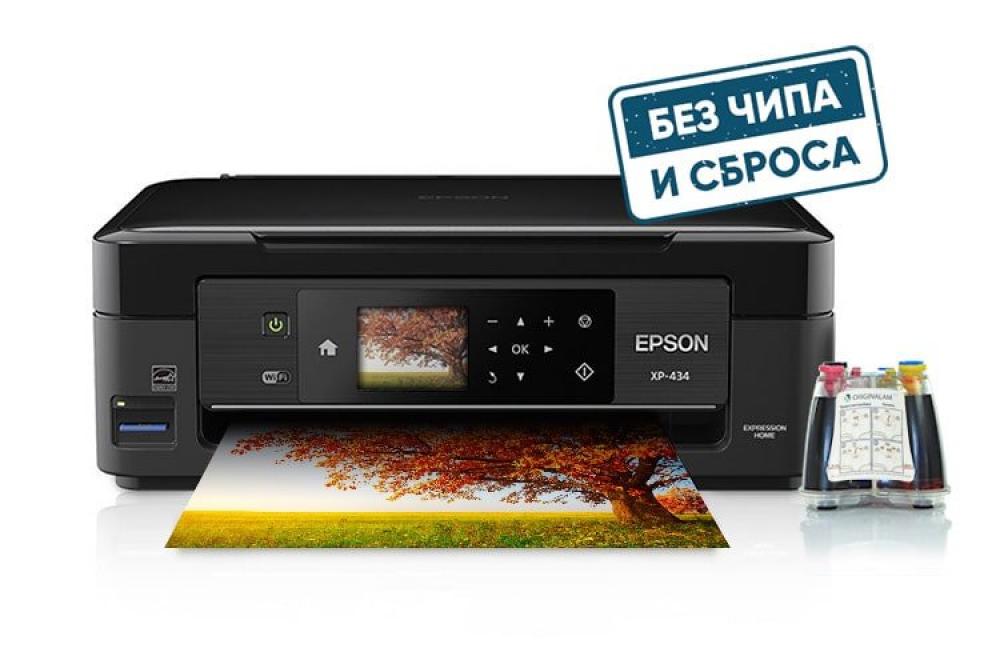 изображение МФУ Epson Expression Home XP-434 с СНПЧ и сублимационными чернилами - изображение 1