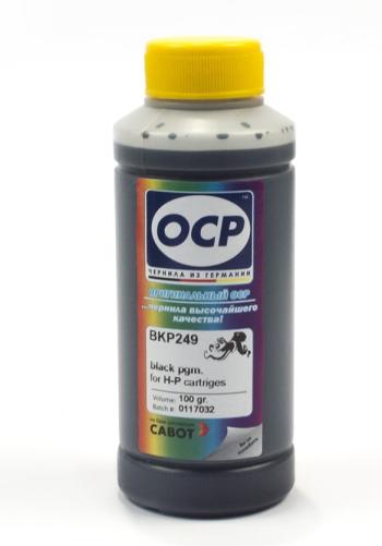 Пигментные чернила OCP для HP Deskjet, OfficeJet, Envy (BKP249) картридж 650, 651, 62, Black 100мл