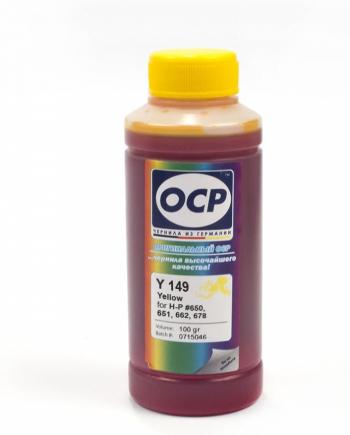 Чернила OCP для HP Deskjet, OfficeJet, Envy (Y149) картридж 650, 651, 62, Yellow 100мл