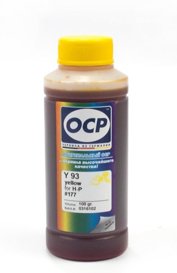 изображение Чернила OCP для HP Deskjet, Officejet, Photosmart, PSC, Fax (Y93) картридж 57, 28, Yellow 100мл