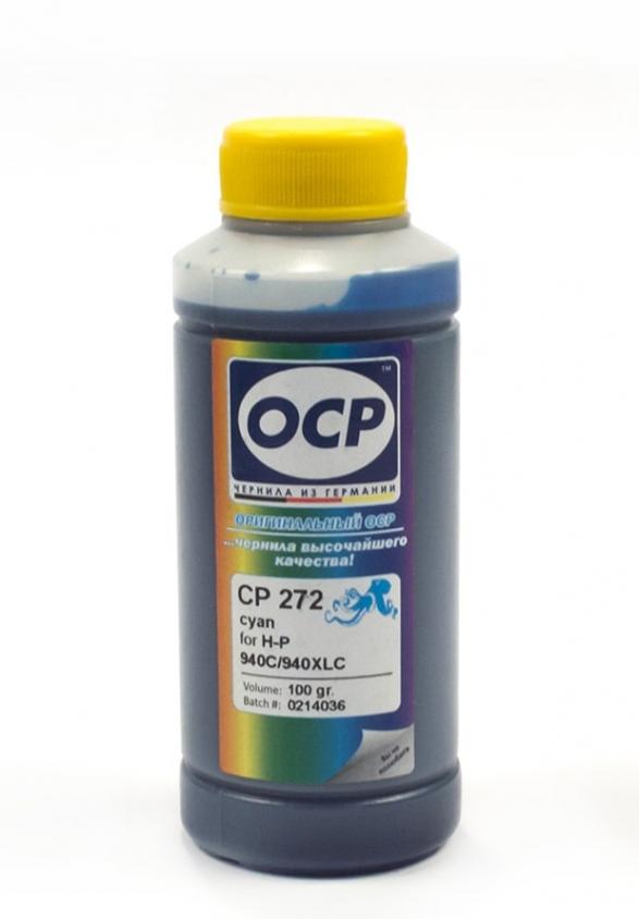 изображение Пигментные чернила OCP для HP Officejet Pro (CP272) картридж 940, Cyan 100мл