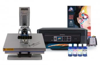 Планшетный термопресс INKSYSTEM P-3838 38*38 см и МФУ Epson XP-352 с набором для сублимационной печати
