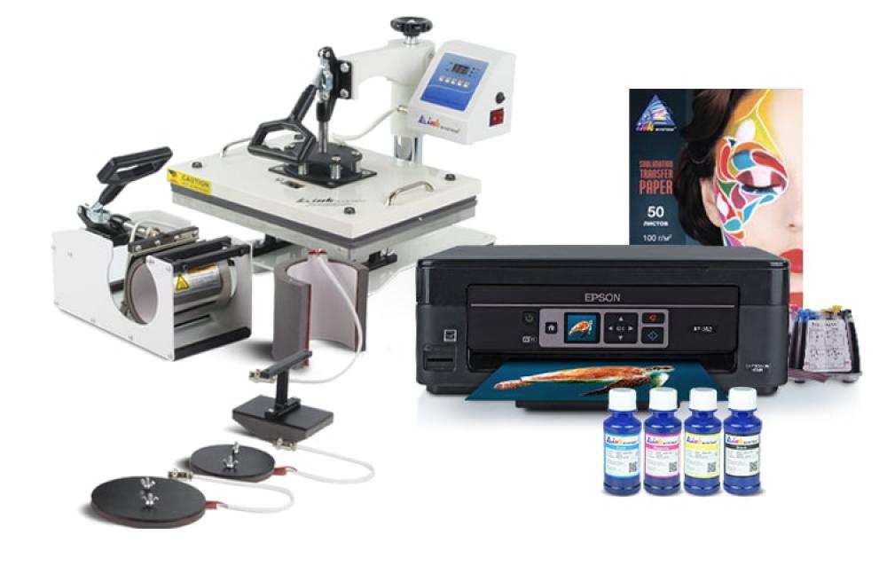 изображение Многофункциональный термопресс INKSYSTEM C-06-2938 6 в 1 и МФУ Epson XP-352 с набором для сублимационной печати - изображение 1