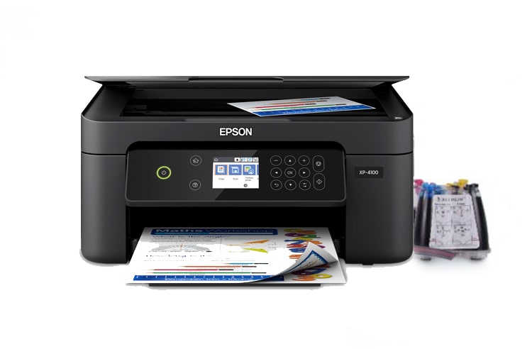 изображение МФУ Epson Expression Home XP-4100 с СНПЧ и чернилами