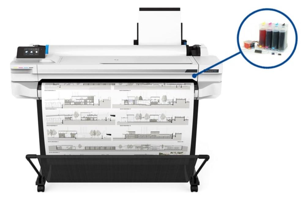 изображение Плоттер HP Designjet T525 36" с СНПЧ и чернилами - изображение 1