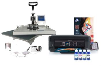 Многофункциональный термопресс INKSYSTEM C-04-2938 4 в 1 и МФУ Epson XP-352 с набором для сублимационной печати