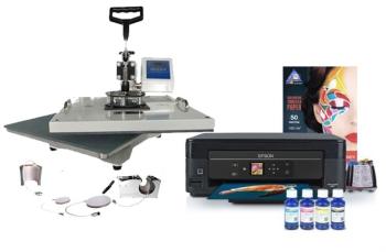 Многофункциональный термопресс INKSYSTEM C-04-2938 4 в 1 и МФУ Epson XP-342 с набором для сублимационной печати