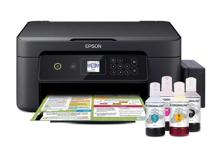 изображение МФУ Epson Expression Home XP-3100 с БСНПЧ и чернилами ORIGINALAM.NET 350мл