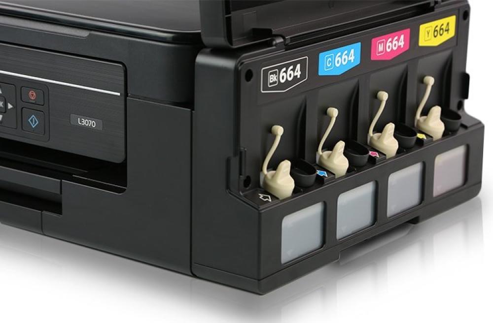 изображение МФУ Epson L3070 с оригинальной СНПЧ и чернилами INKSYSTEM 70 мл (Уценка) - изображение 4
