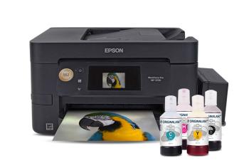 МФУ Epson WorkForce Pro WF-3720DWF с БСНПЧ и чернилами ORIGINALAM.NET 350мл