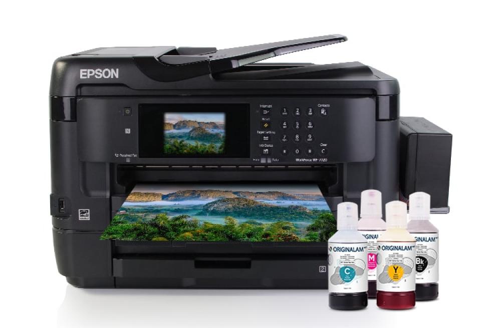 изображение МФУ Epson WorkForce WF-7720DTWF с БСНПЧ и чернилами ORIGINALAM.NET 350мл - изображение 1