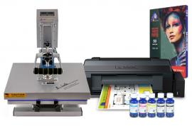 Планшетный термопресс INKSYSTEM P-3838+ 38*38 см и принтер Epson L1300 с набором для сублимационной печати