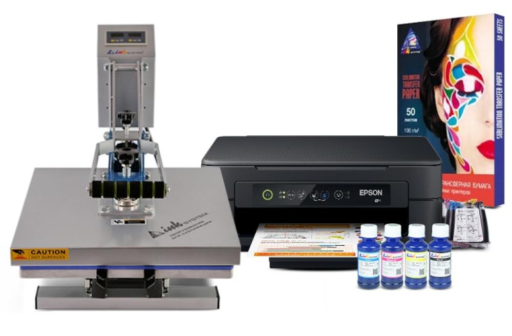изображение Планшетный термопресс INKSYSTEM P-3838+ 38*38 см и МФУ Epson XP-2100 с набором для сублимационной печати - изображение 1