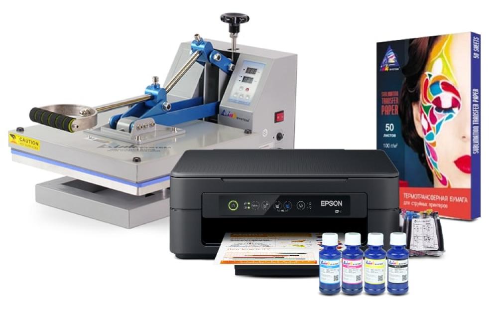 изображение Планшетный термопресс INKSYSTEM P-3838 38*38 см и МФУ Epson XP-2100 с набором для сублимационной печати - изображение 1
