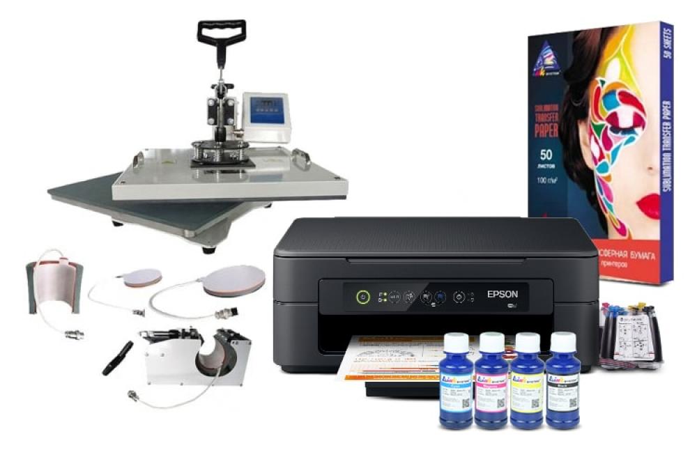 изображение Многофункциональный термопресс INKSYSTEM C-04-2938 4 в 1 и МФУ Epson XP-2100 с набором для сублимационной печати - изображение 1