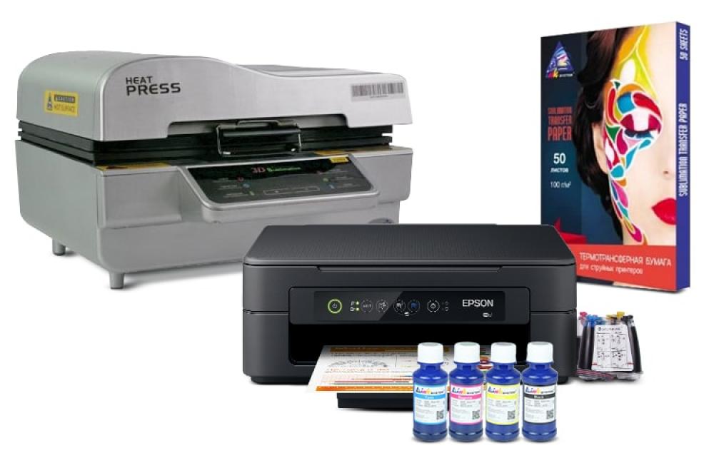 изображение Вакуумный термопресс HeatPress V-01 3D и МФУ Epson XP-2100 с набором для сублимационной печати - изображение 1