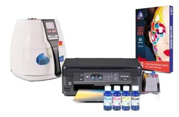 Вакуумный термопресс HeatPress V-02 3D Mini и МФУ Epson XP-452 с набором для сублимационной печати
