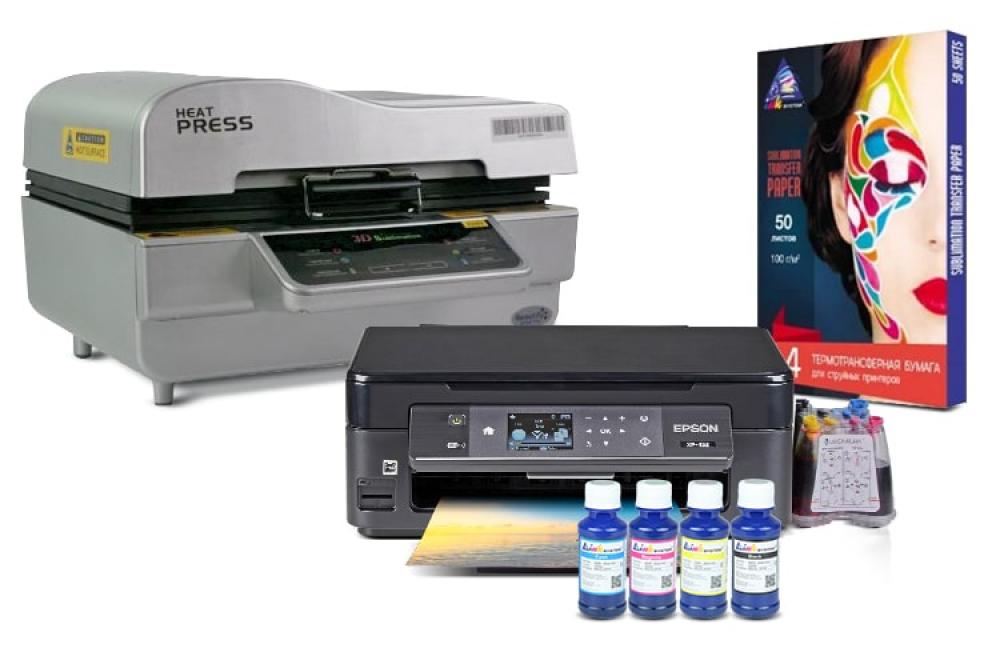 изображение Вакуумный термопресс HeatPress V-01 3D и МФУ Epson XP-452 с набором для сублимационной печати - изображение 1