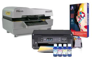 Вакуумный термопресс HeatPress V-01 3D и МФУ Epson XP-452 с набором для сублимационной печати