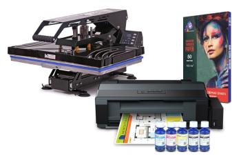 Планшетный термопресс INKSYSTEM SP AO4060 40*60 см и принтер Epson L1300 с набором для сублимационной печати