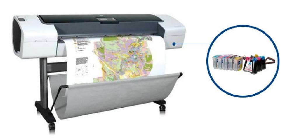 изображение Плоттер HP DesignJet T1100 44" с СНПЧ - изображение 1