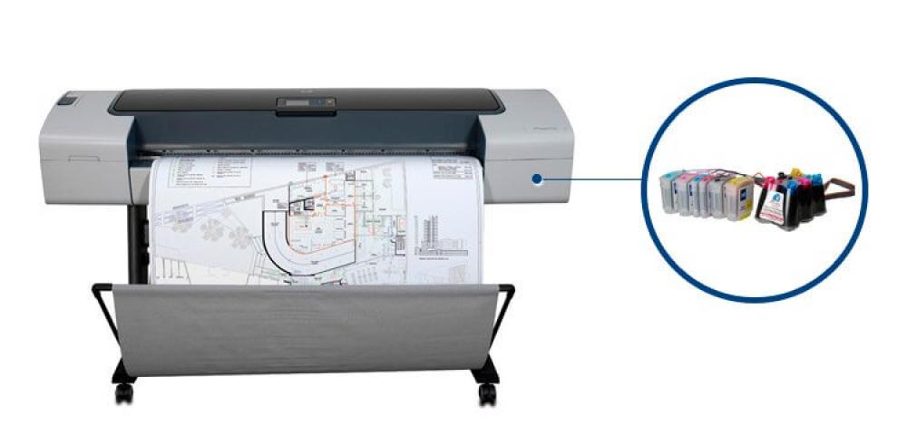 изображение Плоттер HP DesignJet T1100ps 44" с СНПЧ - изображение 1