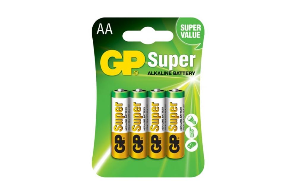 изображение Батарейка GP AA (LR6) Super Alkaline 15A-U4 - изображение 1
