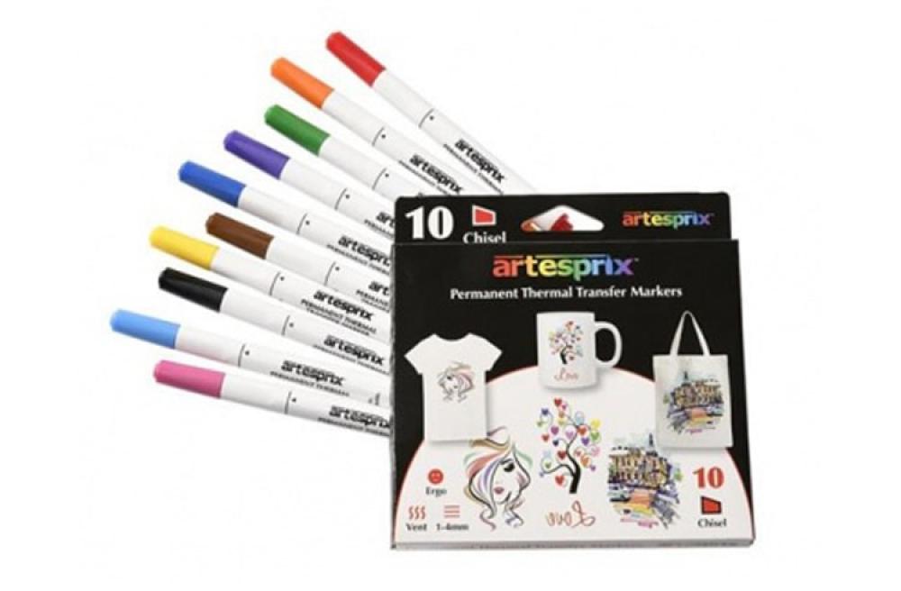 изображение Набор фломастеров для ткани Artesprix стандартные цвета - изображение 1