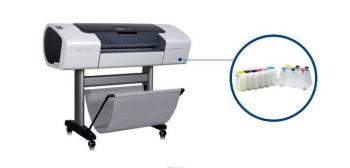 Плоттер HP DesignJet T610 с СНПЧ и чернилами