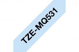Brother TZeMQ531 - ламинированная лента, черный на пастельно-голубом, 12 мм х 4 м